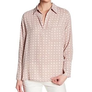 Pleione Spotted Long Sleeve Blouse